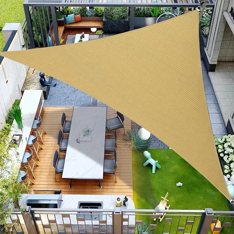 OOTONAT 20' × 20' × 20' مظلات شمسية مثلثة لحجب الأشعة فوق البنفسجية مظلات شمسية خارجية لحديقة الفناء الخلفي تغطية ظل لبرجولا رملية - Image 1